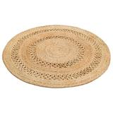 White 48 x 48 x 0.4 in Area Rug - Bayou Breeze Round Antino Jute/Sisal Indoor/Outdoor Area Rug Jute & Sisal | 48 H x 48 W x 0.4 D in | Wayfair