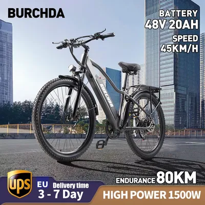 BURCHDA-Vélo de Montagne Électrique Jas70 pour Adultes Batterie au Lithium 48V18AH 800W45KM/H