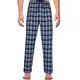 Pyjama à carreaux pour hommes 4 couleurs mode pantalon masculin ample taille haute extensible