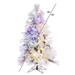 Vickerman 673638 - 4.5' x 30" Artificial Flocked Atka Pine Tree 400 Color Changing LED Lights Christmas Tree (K171148LEDCC)