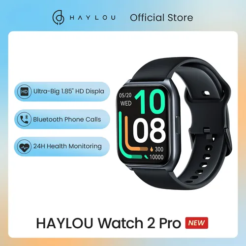 HAYLOU-Montre intelligente Watch 2 Pro pour homme, grand écran 1.85 "", 100 modes d'entraînement, surveillance de la fréquence cardiaque, LS02 Pro