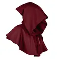 Manteau à capuche unisexe pour adulte et enfant Cape d'halloween couleur unie Cape du diable à