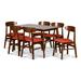 New Classic Furniture Melody 7-Piece Dining Set with Angular Leg