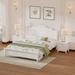 3-Pieces Bedroom Sets,Queen Size Platform Bed and 2 Nightstands