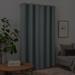 Eclipse Pembroke 100% Blackout Curtains, Faux Linen Grommet Window Curtains (2 Panels)