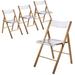 LeisureMod Menno Modern Folding Chair With Chrome Frame Set of 4