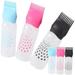 6pcs Hair Dry Cleaning Bottle Squeeze Comb Bottle Oil Bottle with Comb Scalp Comb Color Hair Dye Hair Bleach Hair Oiling Root Comb Bottle Hair Color Root Comb Bottle Plastic Care