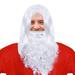 NUOLUX Deluxe White Santa Fancy Dress Costume Wizard Wig and Beard Set for Christmas Party Cosplay