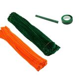 Washranp 200pcs Pipe Cleaners Craft Supplies Chenille Stems with 20 Flower Poles and Tap DIY Tulip Bouquet Making Kit Fuzzy Sticks Crafting Materials Bendable Wire Bulk for Birthday Gift