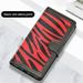 TECH CIRCLE Wallet Phone Case for iPhone 13 - Scratch Resistant PU Leather Durable Soft Silicone Cover Case with Wrist/Shoulder Strap & Card Holder & Pocket Folio Fold Stand Cute Case Red Zebra Print