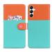 Feishell Cute Animal Pattern Wallet Phone Case for Samsung Galaxy A13 5G Color Matching PU Leather Shockproof Magnetic Flip Stand Credit Card Slots Slim Phone Case with Wrist Strap Skyblue