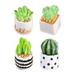 Artificial cactus potted plants 4pcs Faux Cactus Potted Plants Mini Faux Cactus Bonsai Artificial Cactus with Pots