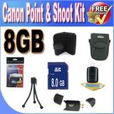 Canon PowerShot Accessory Saver Bundle (8GB SDHC Memory + USB Card Reader + Deluxe Camera Case w/Strap + LCD Screen Pro
