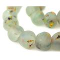 Super Jumbo Recycled Glass Beads - Beaded Wall Hangings - Extra Large African Sea Glass Beads 32-35mm - The Bead Chest (Rainbow Speckled)