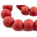 Super Jumbo Recycled Glass Beads - Beaded Wall Hangings - Extra Large African Sea Glass Beads 32-35mm - The Bead Chest (Opaque Red)
