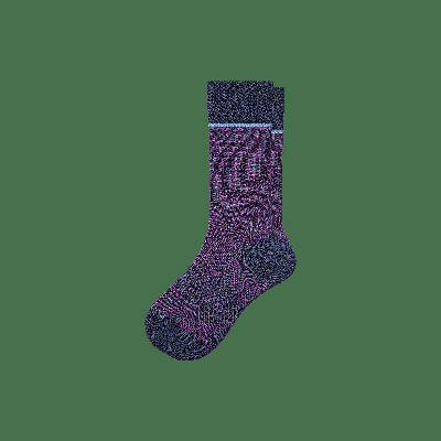 Men's Grid-Knit Dress Calf Socks - Midnight Navy - Large - Bombas