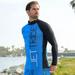 Circuit Rashguard Long Sleeve Shirt | Aqua Blue | UV Protection Swim Shirt (XL)