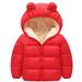 Kiplyki Kid s Fall Sweatshirt Clearance Winter Children s Lamb Velvet Cotton-padded Rabbit Ears Padded Baby Cotton-padded Jacket