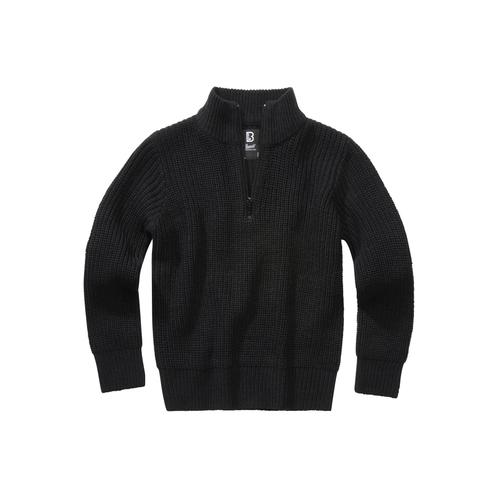 „Kapuzenpullover BRANDIT „“Unisex Kids Marine Troyer Pullover““ Gr. 146/152, schwarz (black) Mädchen Pullover Kapuzenpullover“