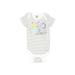 Gerber Short Sleeve Onesie: White Stripes Bottoms - Kids Boy's Size Medium