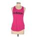 Adidas Active Tank Top: Pink Graphic Activewear - Women's Size Medium