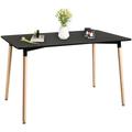 SIMPOL HOME Modern Bar Table, Thickness MDF Top Outdoor Dining, Mid-Century Wood in Black/Brown/White | 29.13 H x 47.24 W x 31.5 D in | Wayfair