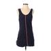 FP BEACH Casual Dress - Shift Scoop Neck Sleeveless: Blue Color Block Dresses - Women's Size X-Small