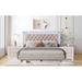 Wrought Studio™ Erald Bedroom Set Upholstered in Brown | 44 H x 64 W x 64 D in | Wayfair 51FB846C4B05417593822A64FE2EAACD