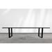 Latitude Run® Makyia Black Rectangular Table Wood/Metal/Solid Wood in Black/Brown | 30 H x 84 W x 42 D in | Wayfair