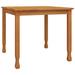Red Barrel Studio® Hea Teak Dining Table Wood in Brown/White | 29.5 H x 33.5 W x 33.5 D in | Outdoor Dining | Wayfair