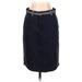 Spirit Casual Skirt: Blue Solid Bottoms - Women's Size 3