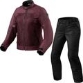 Rev It Eclipse 2 Ladies Motorcycle Jacket & Trousers Aubergine Black Kit - UK 16 | EU 44 | US 14 | XL - UK 16 | EU 44 | US 14 - Short, UK 16 | EU 44 | US 14 | XL