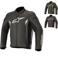 Alpinestars SP-1 v2 CE Leather Motorcycle Jacket - Black Dark Grey - UK 54" | EU 64 | US 54", Black Dark Grey