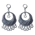 E15E – boucles d'oreilles longues pendantes creuses en forme d'étoile en alliage