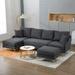 Convertible Sectional Sofa U-Shaped Sofa Couch 4 Seat Sofa w/Chaises