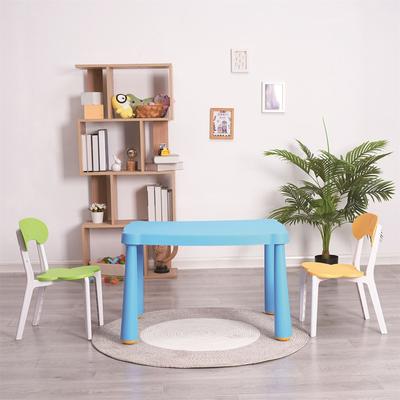 Kids Table and Chair Set,3 Piece Toddler Table and Chair Set,Plastic Children Activity Tablefor Reading,Preschool,Drawing