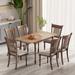 Costway Dining Chair Upholstered Set of 4 Vintage Wooden Dining Chair - See Details