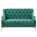 Modern 55 inch Dutch Plush Upholstered Loveseat Sofa with Button Tufted Back & Metal Legs, for Apartment, Studio or Small Space
