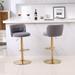 Tufted Bar Stools Set of 2, Adjustable Swivel Counter Height Barstools with Footrest, Padded Seat Bar Chair for Kitchen Islands