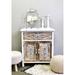 Weathered Wood Cabinet with 1 Drawer and 2 Doors Vintage Accent Storage Cabinet for Entryway