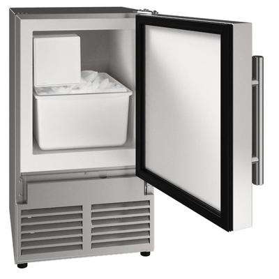U-Line UACR015-BS01A Ice Maker 15 In Reversible Hinge Black Solid 115v