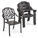 Costway 4pcs Patio Cast Aluminum Dining Chairs Armrests Outdoor - See Details