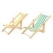 Doll Chair 2Pcs Simulation Deck Chair Dolly House Folding Chair Decorative Mini Ornament