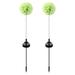 2Pcs Solar Light Lifelike Vibrant Colorful Vivid Swing Decorating Garden Solar Power Solar Green Onion Garden Stake Lights for Outdoor