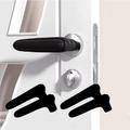 4 Pack Door Handle Covers - Trianu Anti-Scald Door Handle Protector Door Knob Cushion Cover Protect Hands from Burns and Chills Black