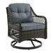 Corvus Vasconia Resin Wicker Outdoor Swivel Lounge Chair Cadet Grey