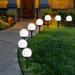 Solar Lights Outdoor 6 Pack Solar LED Globe Powered Garden Light Waterproof for Yard Patio Walkway Landscape In-Ground Spike Pathway Cool White