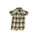 Baby Gap Short Sleeve Outfit: Brown Plaid Bottoms - Size 6-12 Month