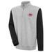 Men's Antigua Heather Gray/Black Cincinnati Reds Victory Colorblock Quarter-Zip Pullover Top