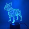 YSTIAN French Bulldog 3D Led Night Lamp 7 Colors USB Hologram Decor Lamp Table Desk Lights Birthday Party Gift for Friend DecoraciÃ³n De Dormitorio De Luz De Noche Led